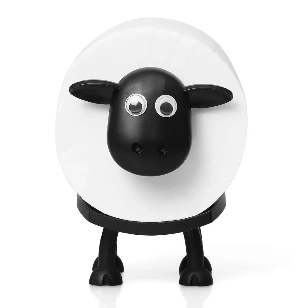 Cow Black Sheep Toilet Roll Holder Funny Toilet Paper Bathroom 3D Printed Loo Roll Holder Hilarious Tissue Paper Roll Storage