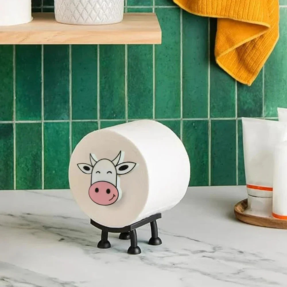 Cow Black Sheep Toilet Roll Holder Funny Toilet Paper Bathroom 3D Printed Loo Roll Holder Hilarious Tissue Paper Roll Storage