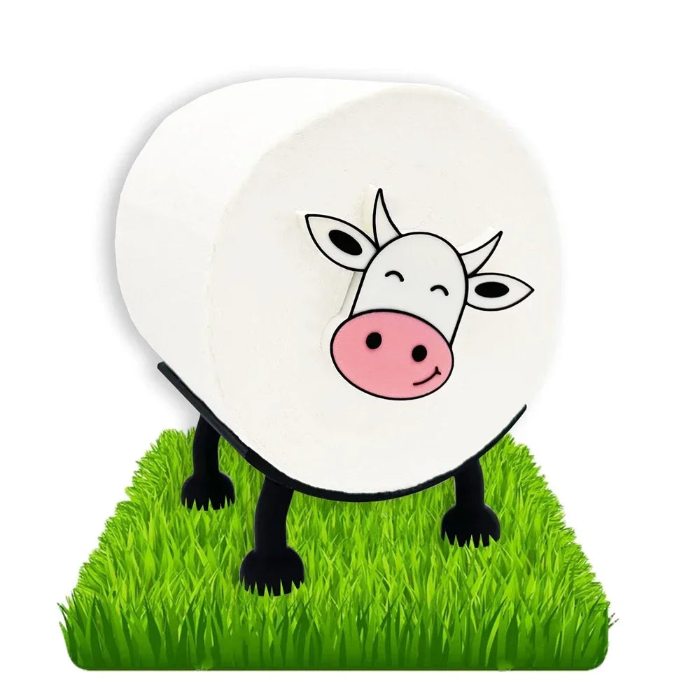 Cow Black Sheep Toilet Roll Holder Funny Toilet Paper Bathroom 3D Printed Loo Roll Holder Hilarious Tissue Paper Roll Storage